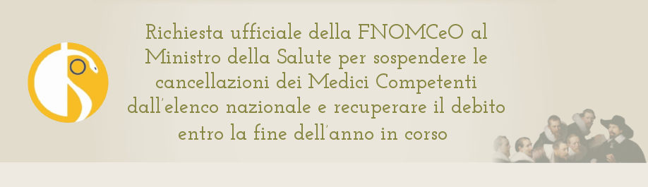 Per leggere il testo integrale del comunicato sul sito della FNOMCeO clicca <a href='http://www.fnomceo.it/fnomceo/showItem.2puntOT?id=131162'>qui</a> icona_news